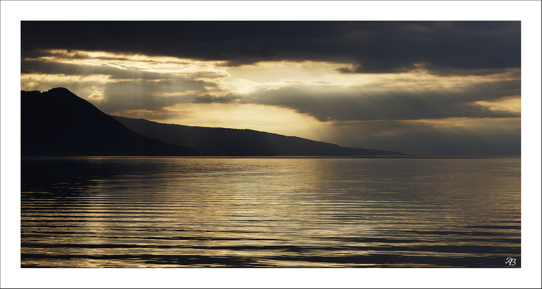 Coucher de soleil sur le lac Léman