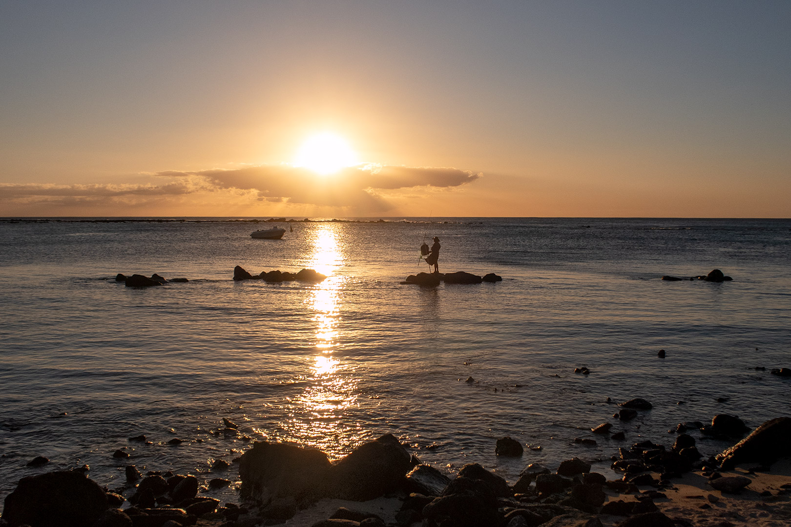 Pêche au crépuscule