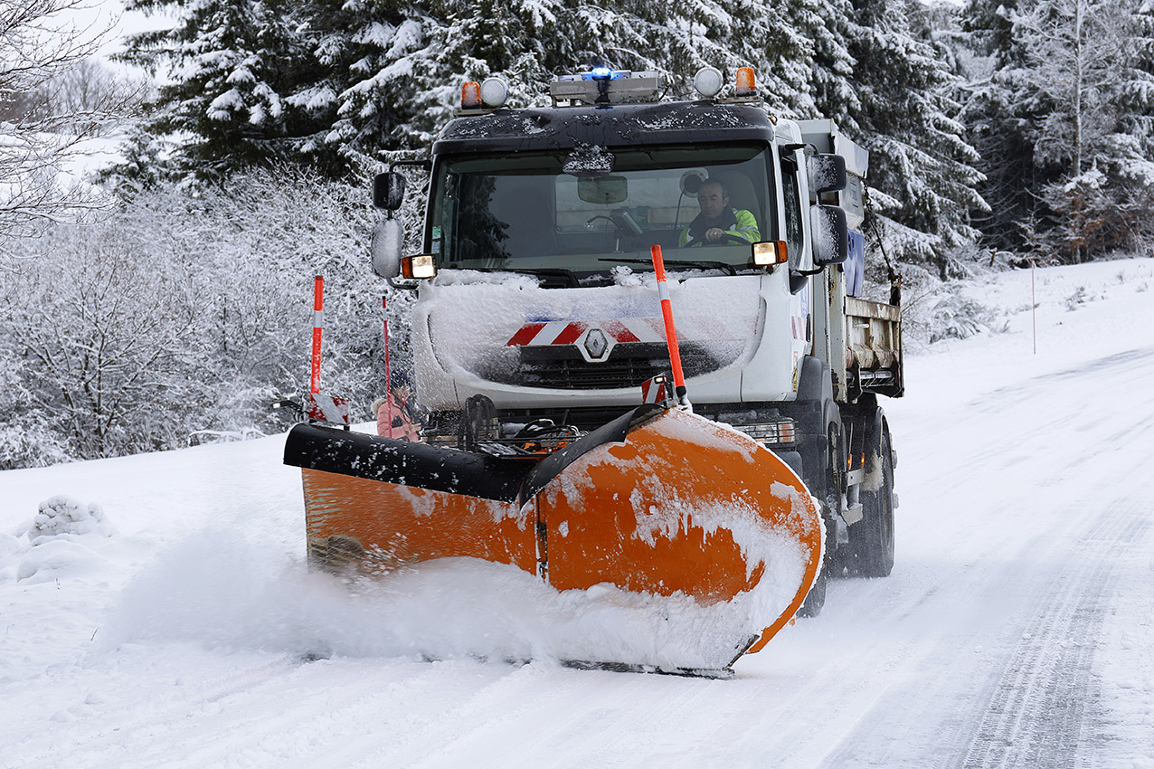 Chasse neige à l'oeuvre